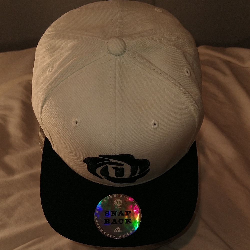 Adidas White and Black Snapback Hat